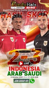 Hasil Skor Indonesia vs Arab Saudi